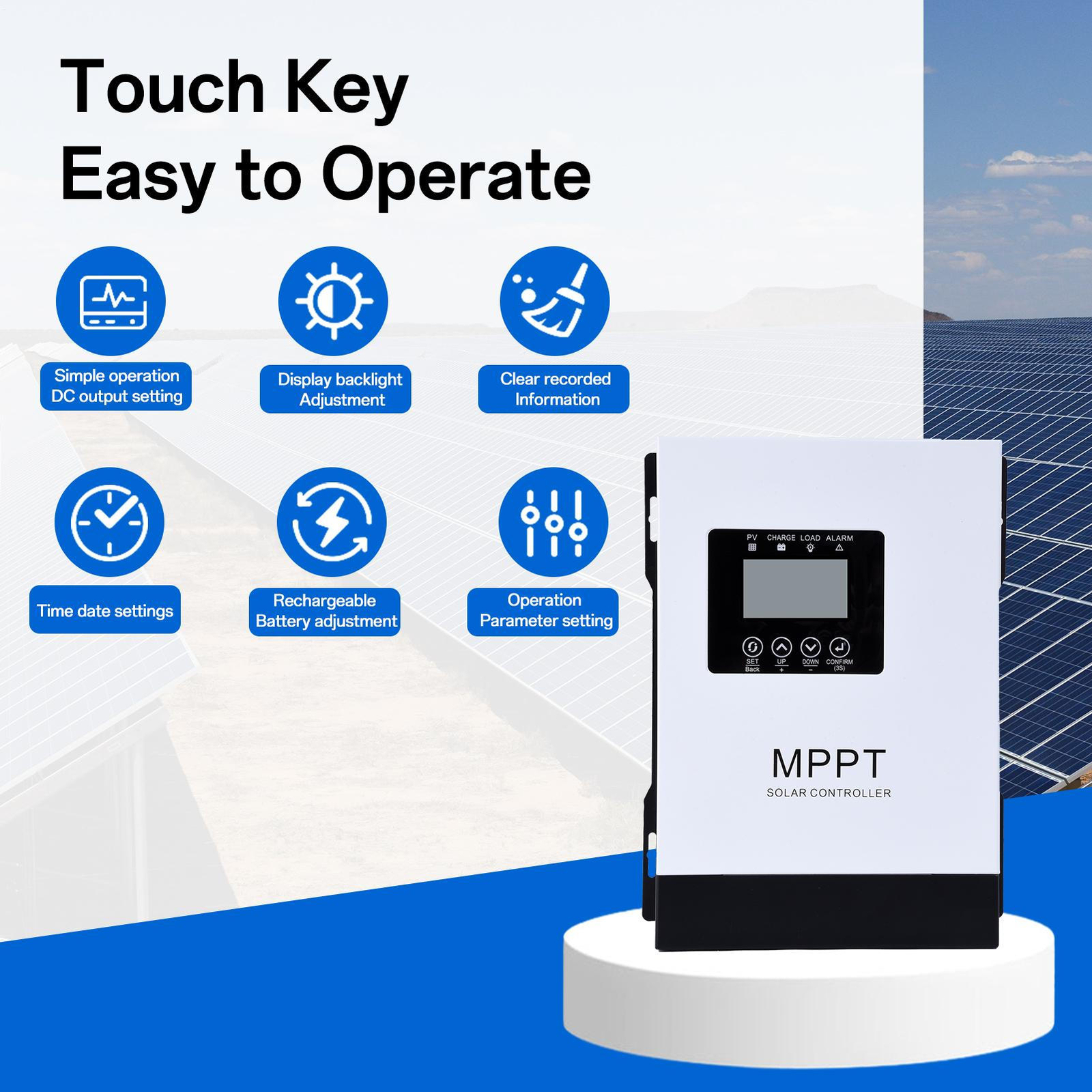 120A MPPT Solar Charge Controller 12V/24V/36V/48V/60V/72V/84V/96V For Solar