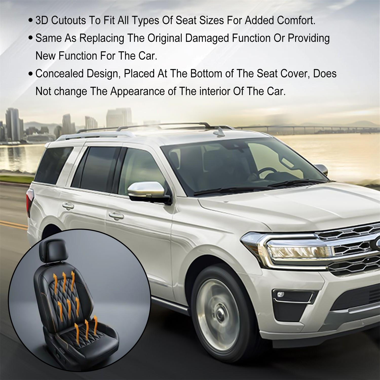 2 Seats Built-In Car Seat Heater Kit Fit 12V Alloy Wire Heating Pads 3 Levels