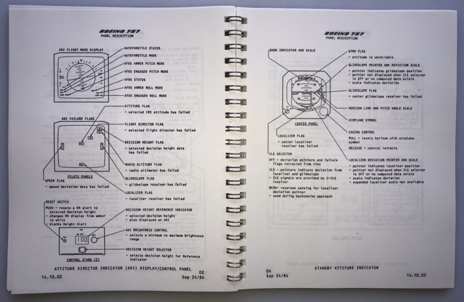 Boeing 757 Panel Description Maintenance Training Manual 1984 Airplane Book
