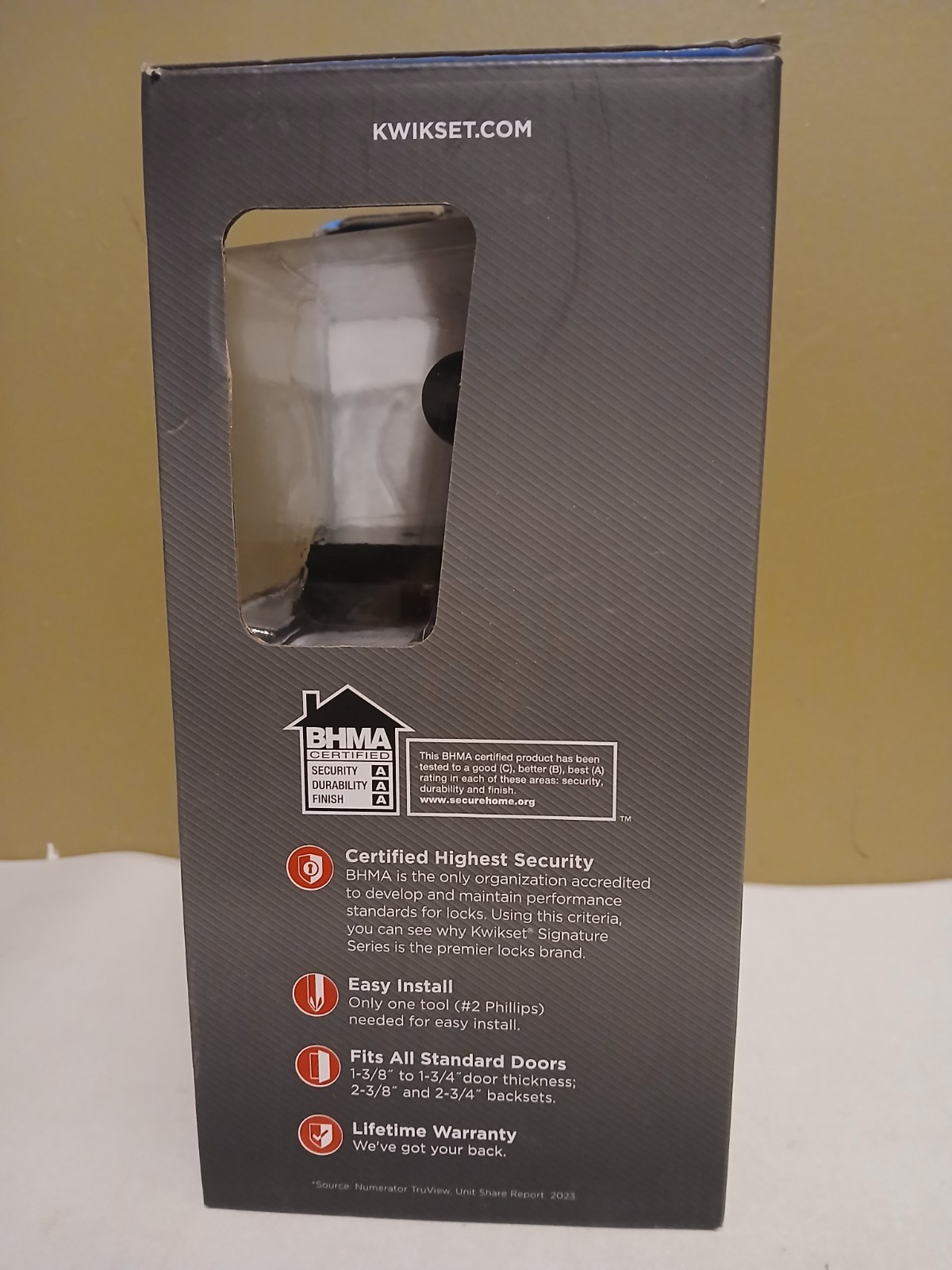 NEW Kwikset Prava Privacy Bed/ Bath Door Handle Matte Black 97301-042 NEW