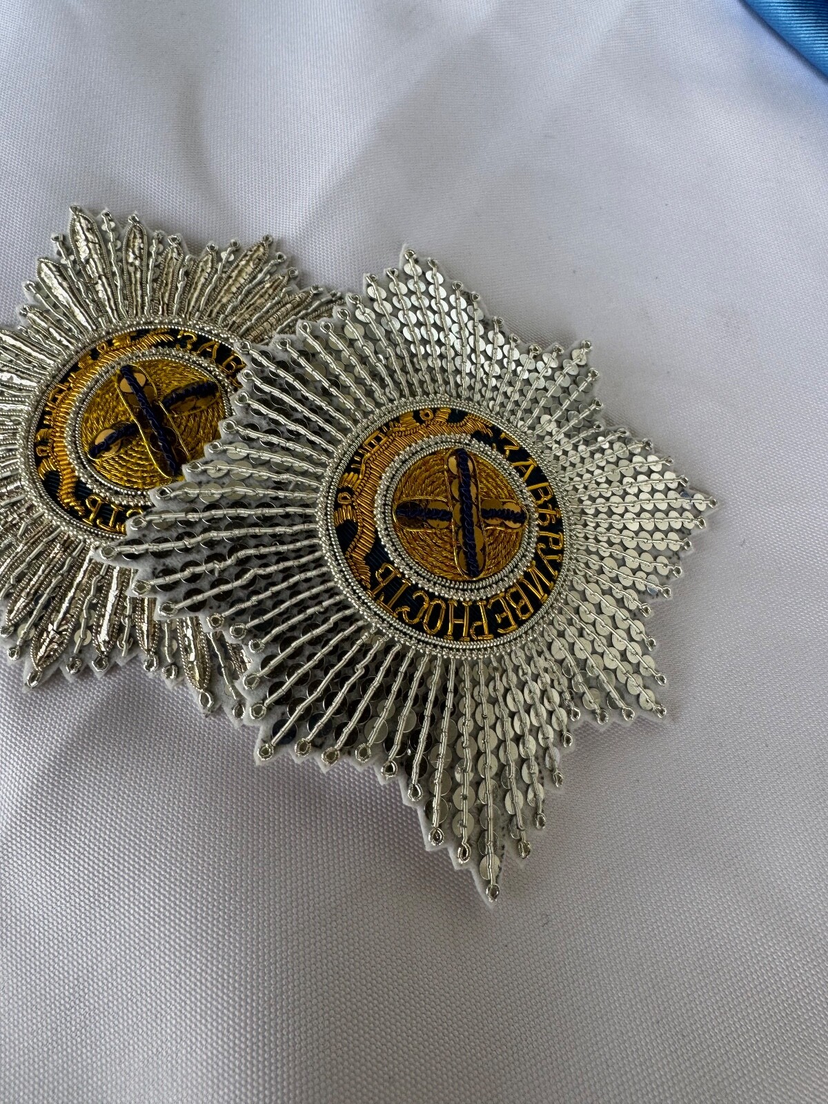 Russian Imperial High Order of St.Andrew Embroidered star, replica 1698-1820s