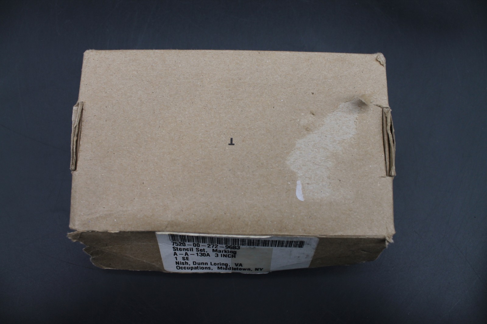 Vintage US Military Brass Stencil Set 3 Inch A-A-130A Marking Kit Middletown