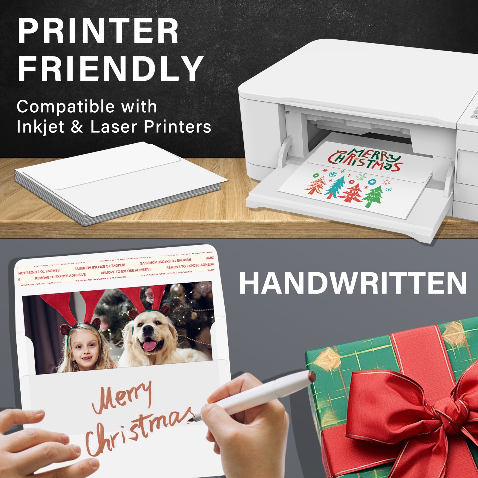 500 Bright White Invitation Envelope A4 4.25"x6.25" Self Seal for 4x6 Card Photo