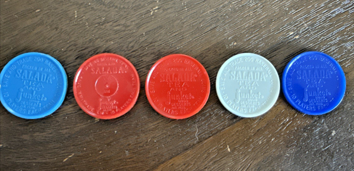1962/1963 Salada Tea Junkett Baseball Coins Lot 32 Kaline Aaron Robinson Wilhelm