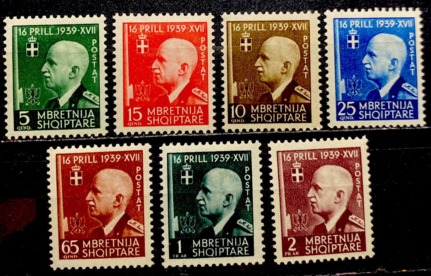 Albania 1942. SC# 324-330. Mint HOG