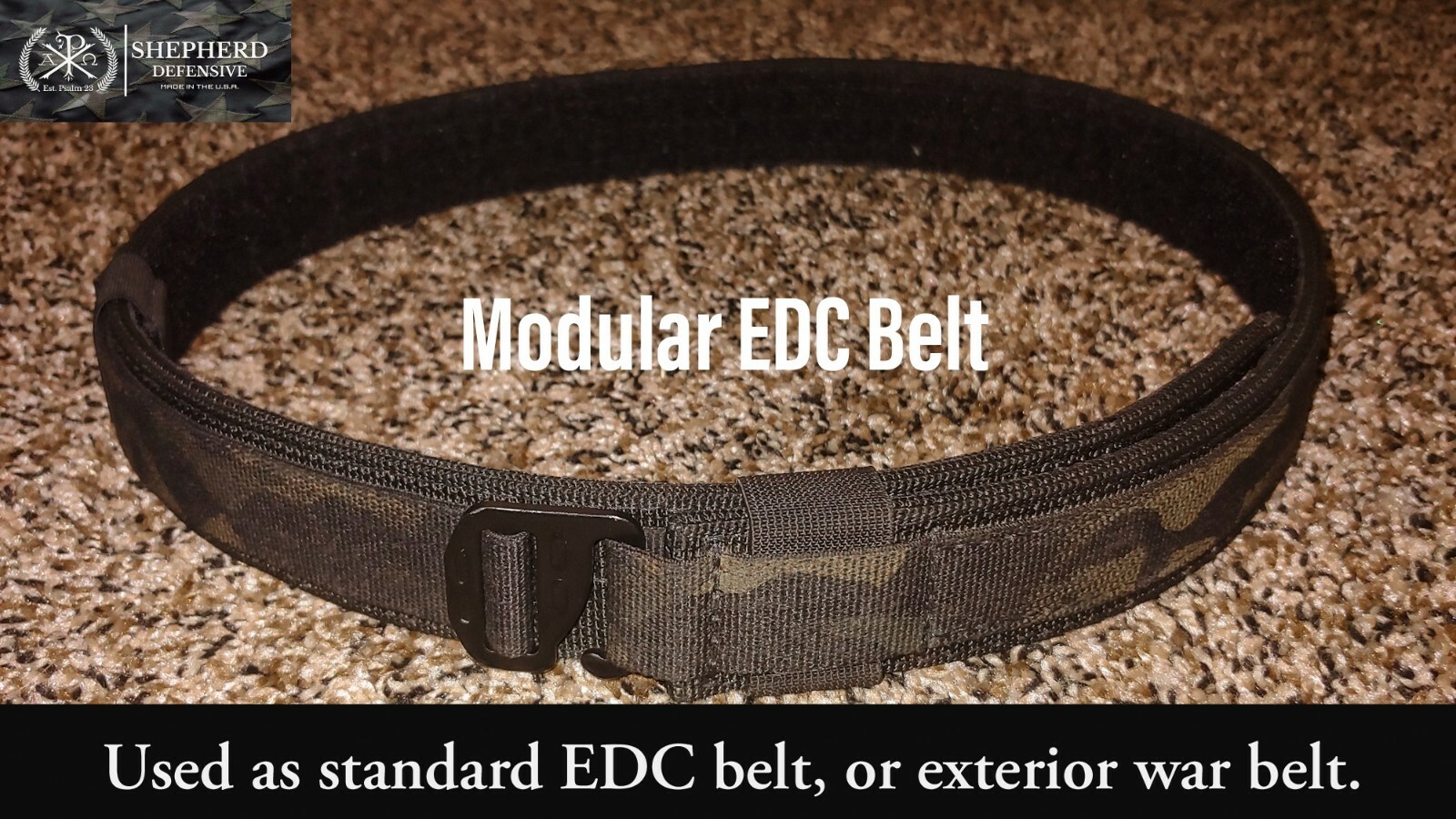 SHEPHERD EDC GUN BELT - BATTLE, WAR, CCW, CONCEALED CARRY, TACTICAL, MILITARY