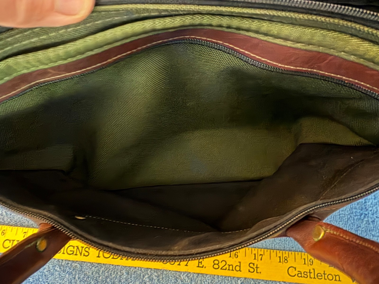 NWTF National Wild Turkey Federation Green Canvas Leather Bag Boyt ?