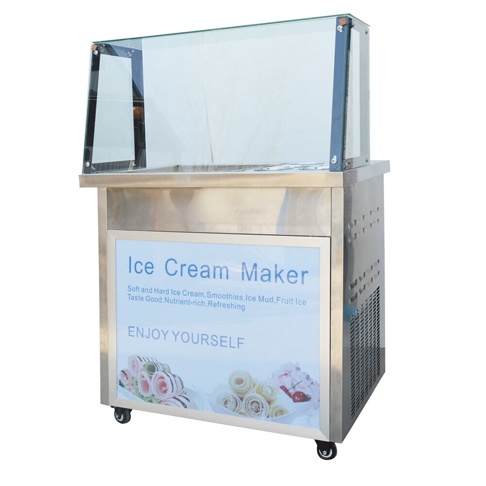 Thailand Ice Cream Roll Machine Fry Ice Cream Machine Frozen Yogurt Machine New