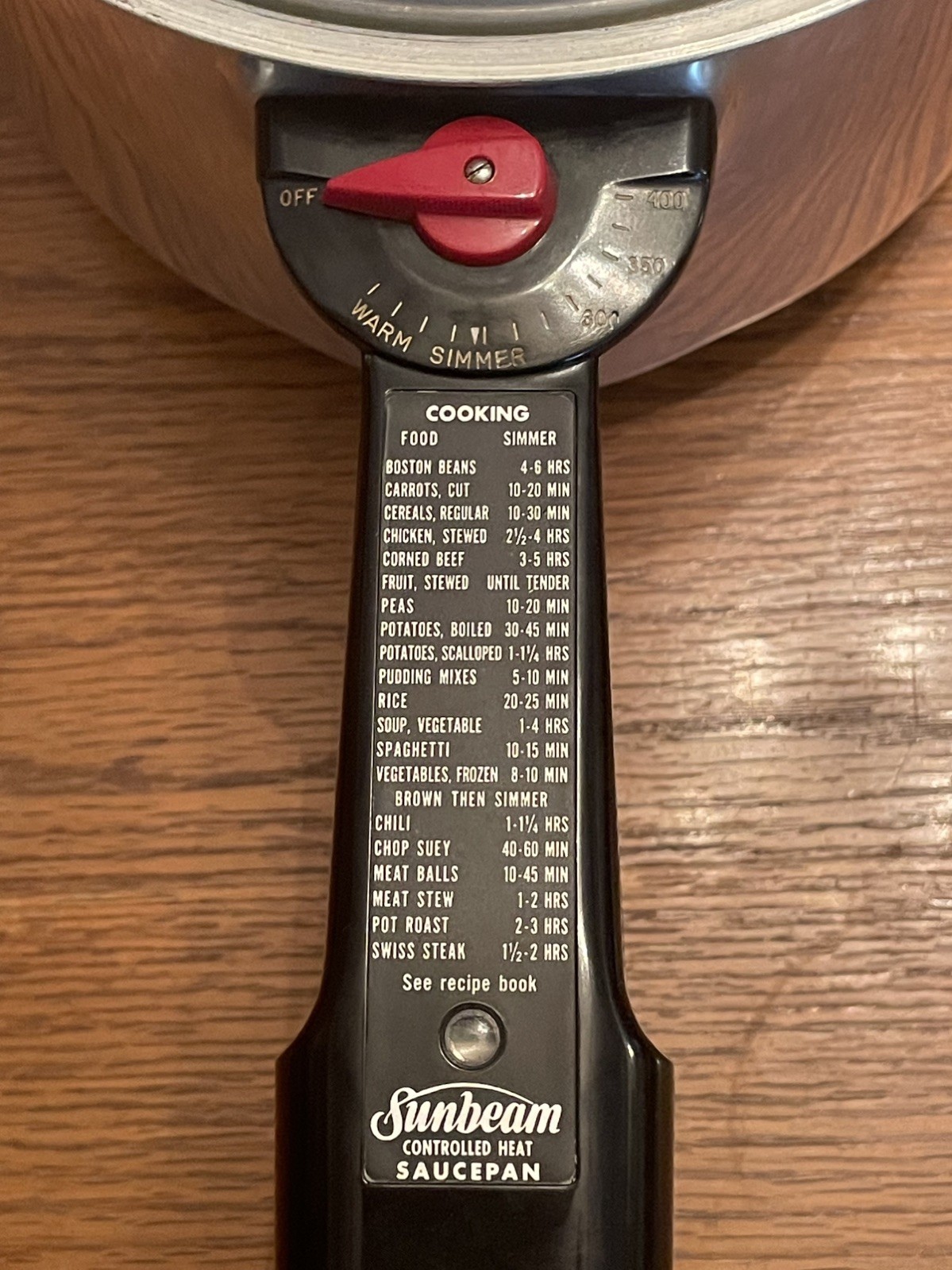 Vintage Sunbeam SP-5 Controlled Heat Saucepan 5-Qt w/ Lid & Manual Tested Works