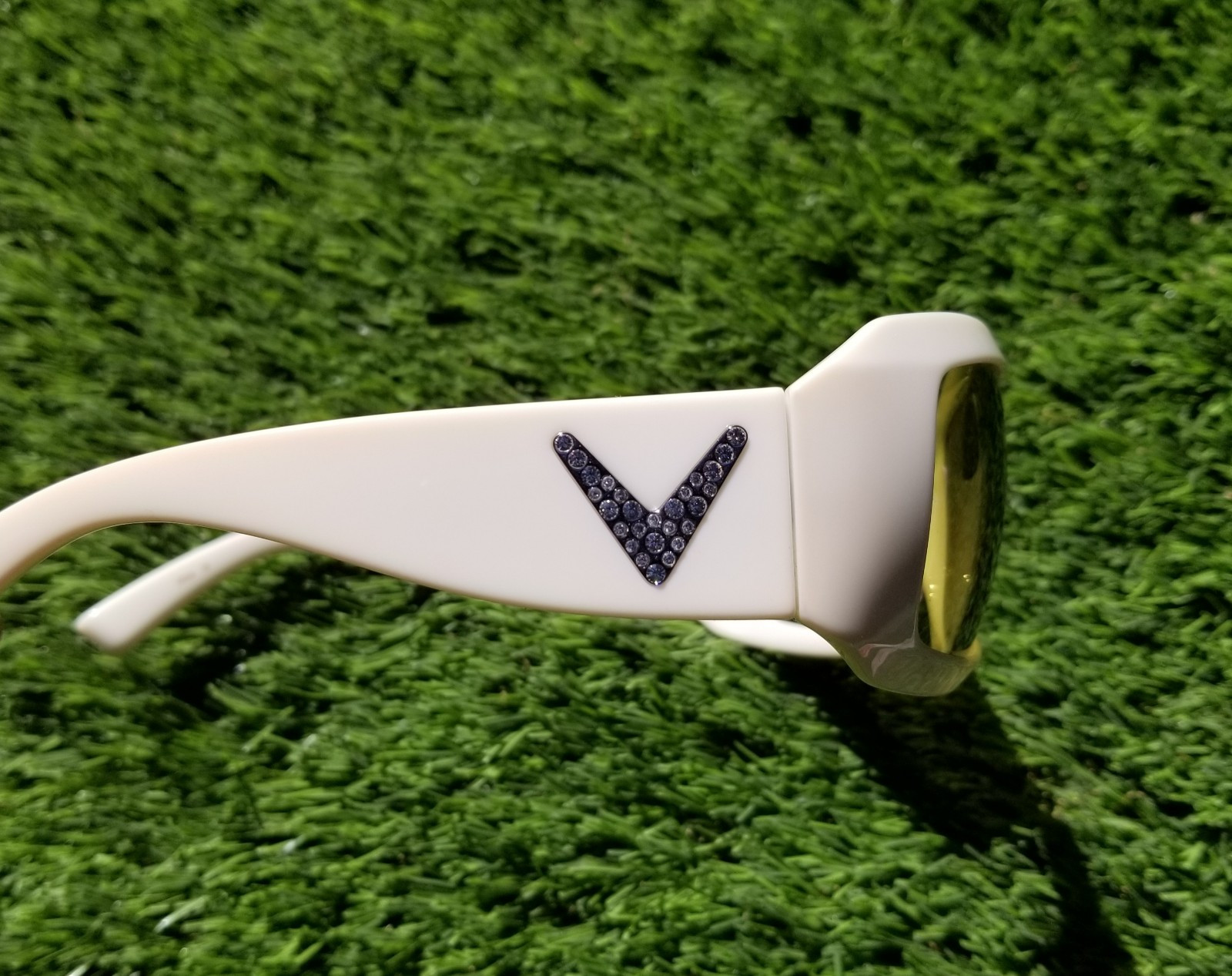 Callaway Ivory Golf Sunglasses Green NEOX Lenses Rhinestones C410WH G RARE