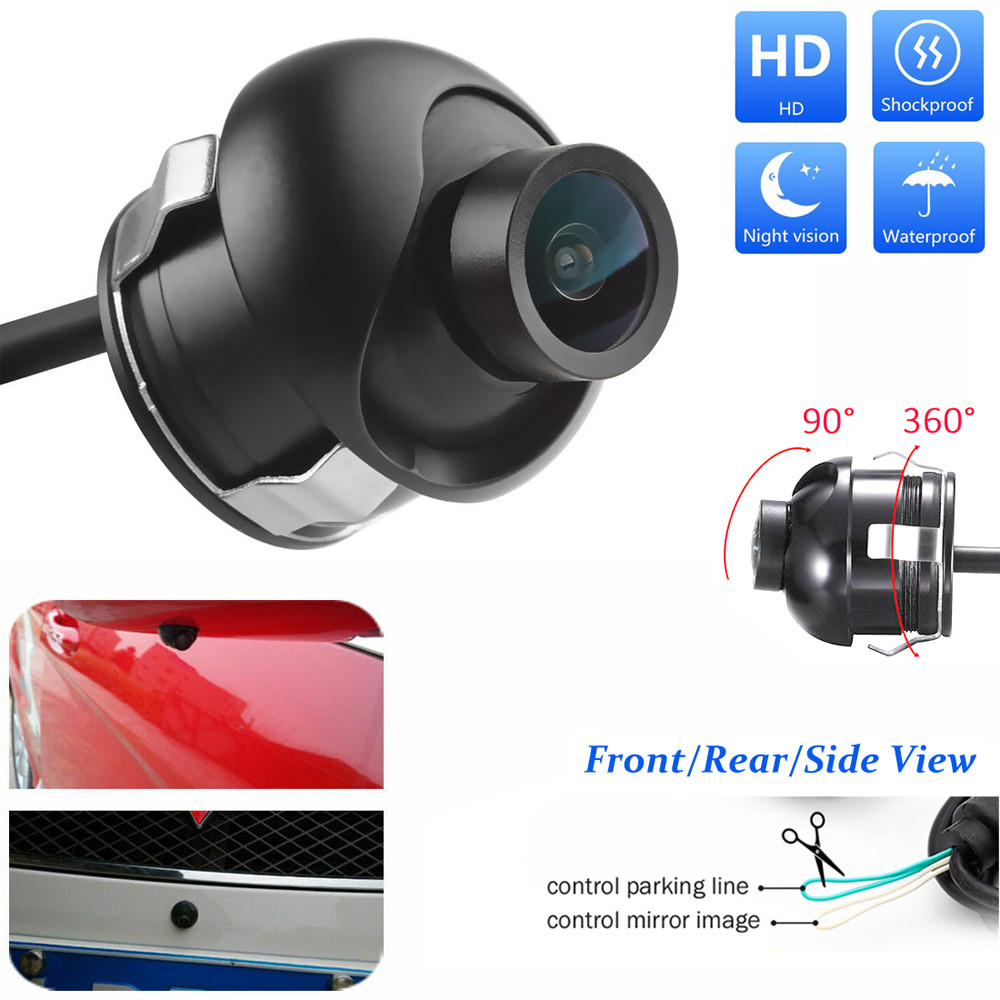 Car Front/Side/Rear View Backup Reversing Camera Waterproof Nightvision 170° 12V