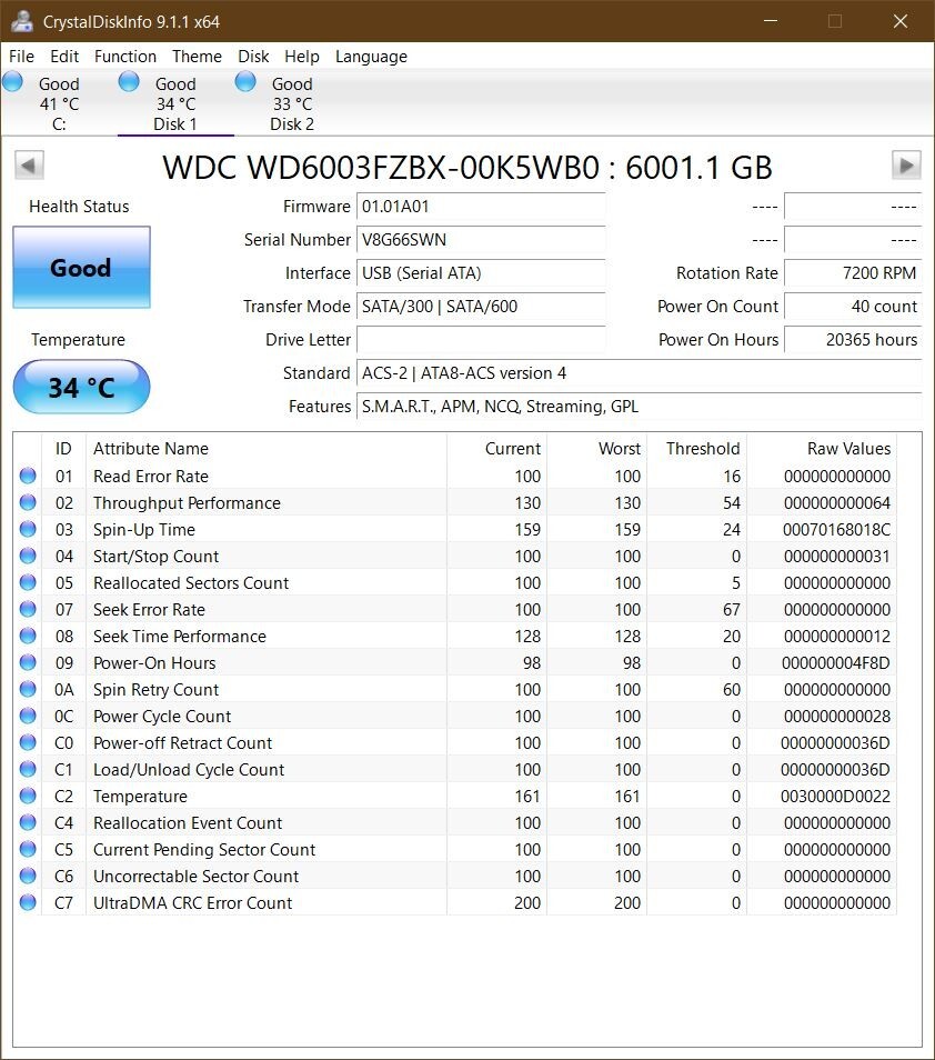 Western Digital WD Black HDD WD6003FZBX 6TB w/ 256MB Cache 6Gb/s 7200rpm 3.5"