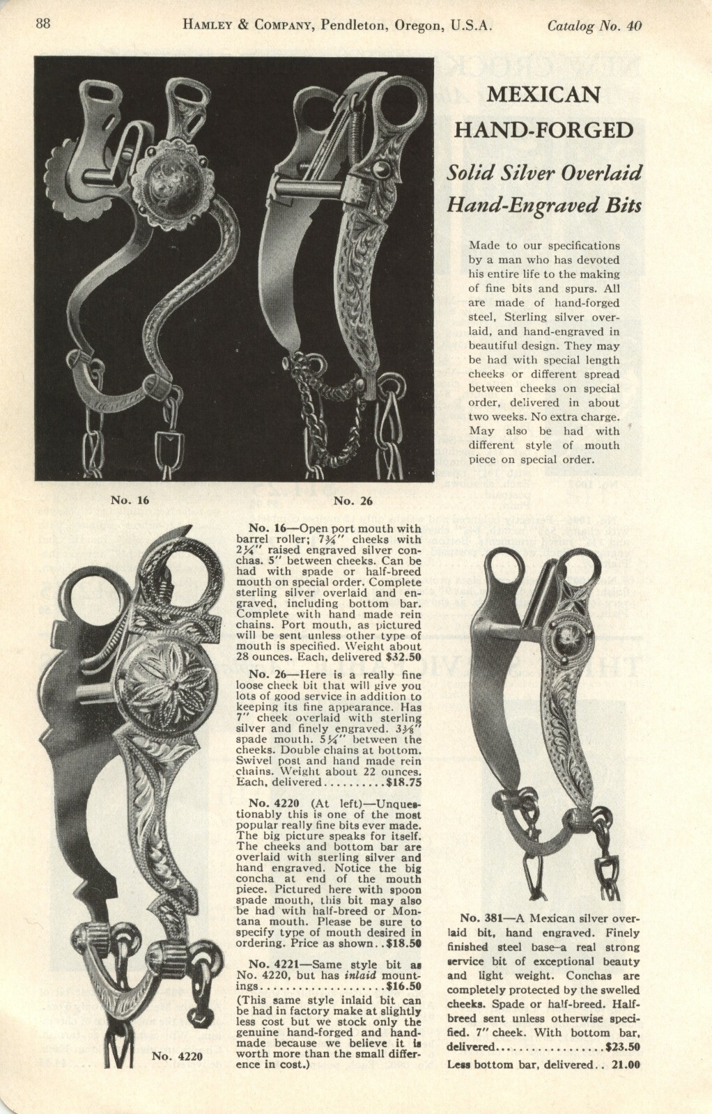 Hamley's Catalog #40 on CD - Saddles, Spurs, Bits