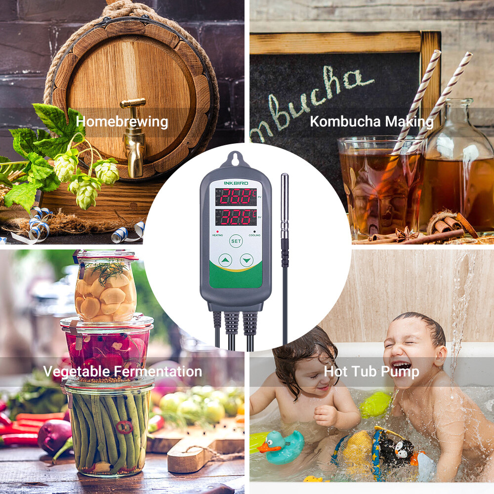 Temperature Controller Thermostat Heat Cool 308S Removable Probe Sensor Reptile