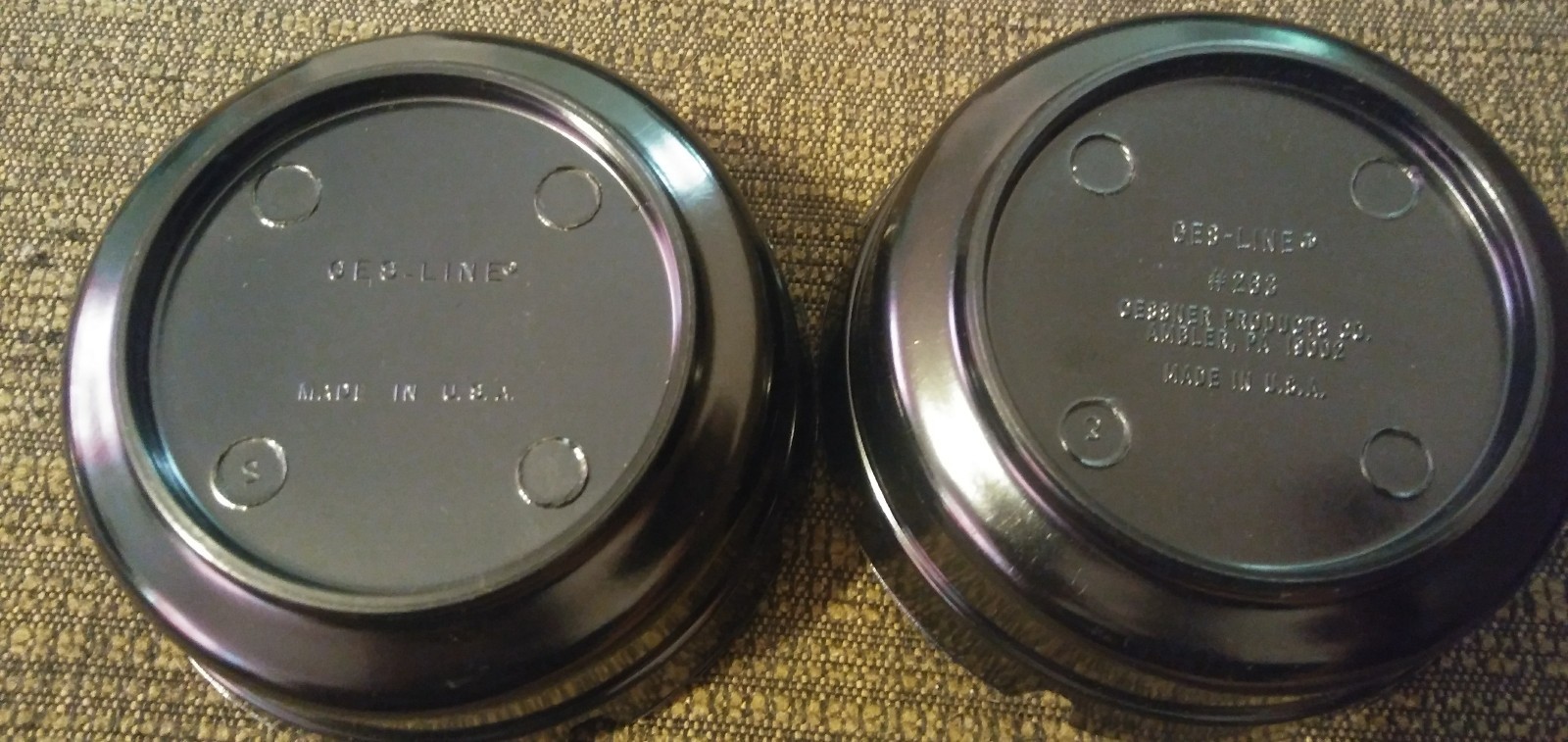 NOS GES-LINE Black 8 Slot 4" Ashtray #263 Made in USA