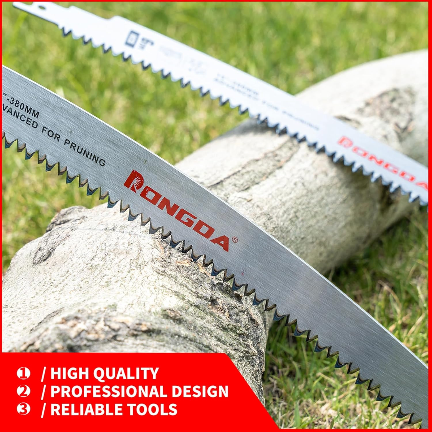 15 Inch Japanese Teeth Reciprocating Saw Blades 3-Piece, Arc Edge Wood Pruning B