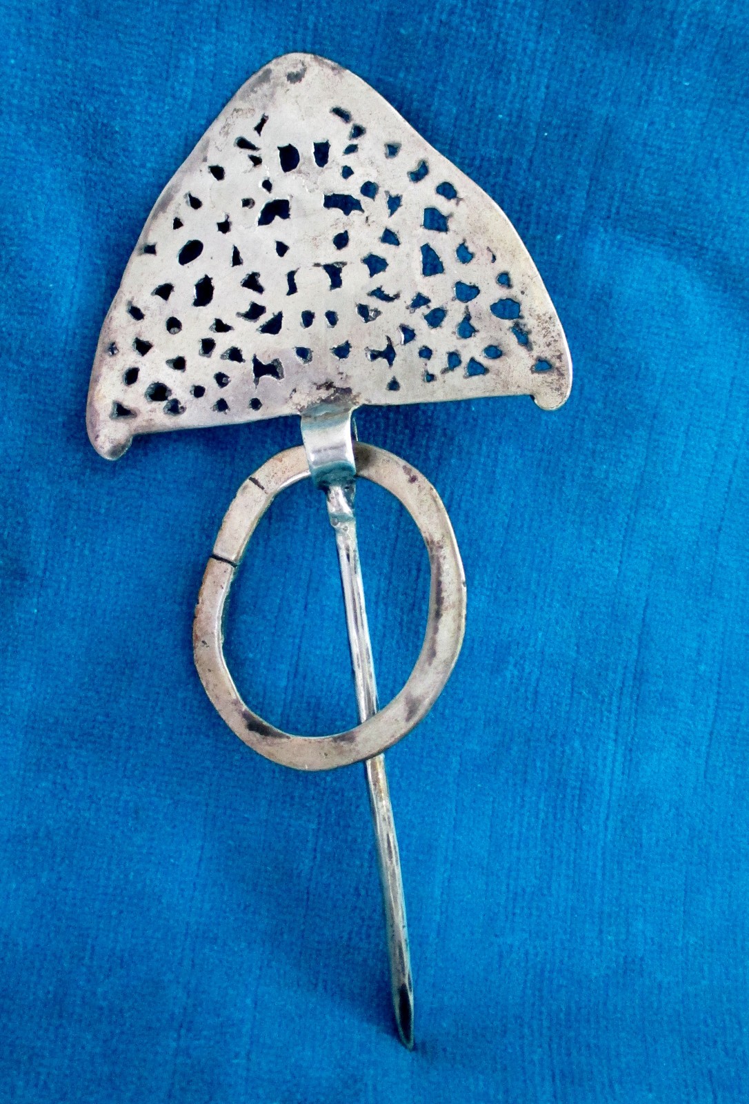 RARE ANTIQUE TRIBAL OLD SILVER HAIR ORNAMENT INDIA ~ 39 grams