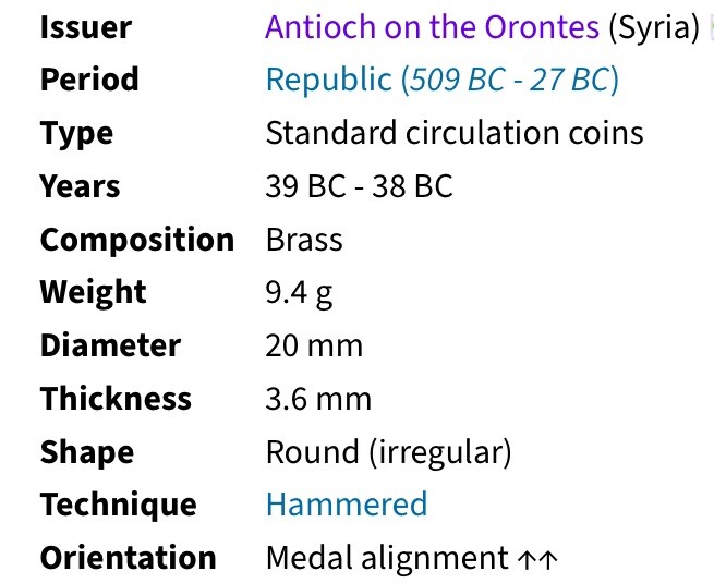 NGC Ancient Greek Coin Genuine 39BC-38BC Zeus Seated Antioch Under Roman Rule