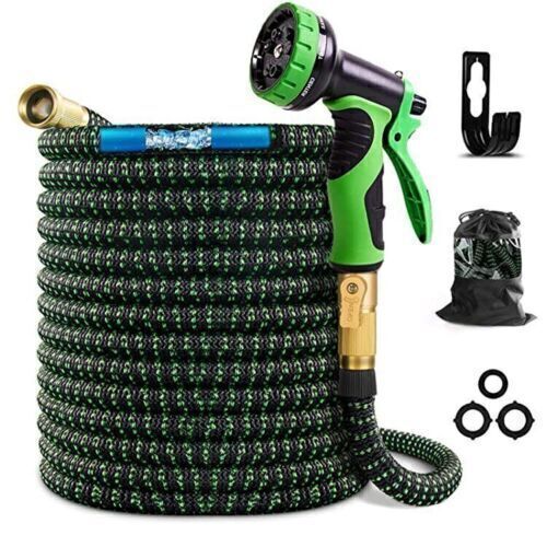 100FT Stronger Deluxe Heavy Duty Expandable Flexible Garden Water Hose W/ Nozzle