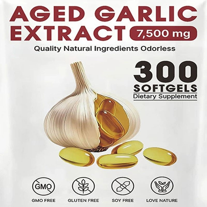 Elare Aged Garlic Extract, 300 Softgels, 7500mg Odorless Heart & Immune USA Hot