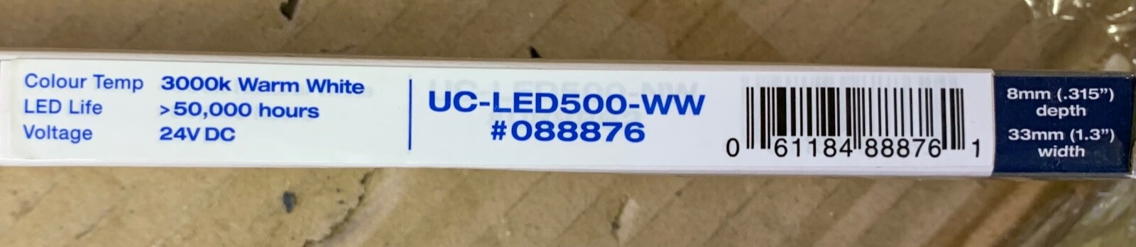 Rab UC-LED500-WW Under Cabinet Fixture 5W 500 Lumens A (120V) Warm White 088876