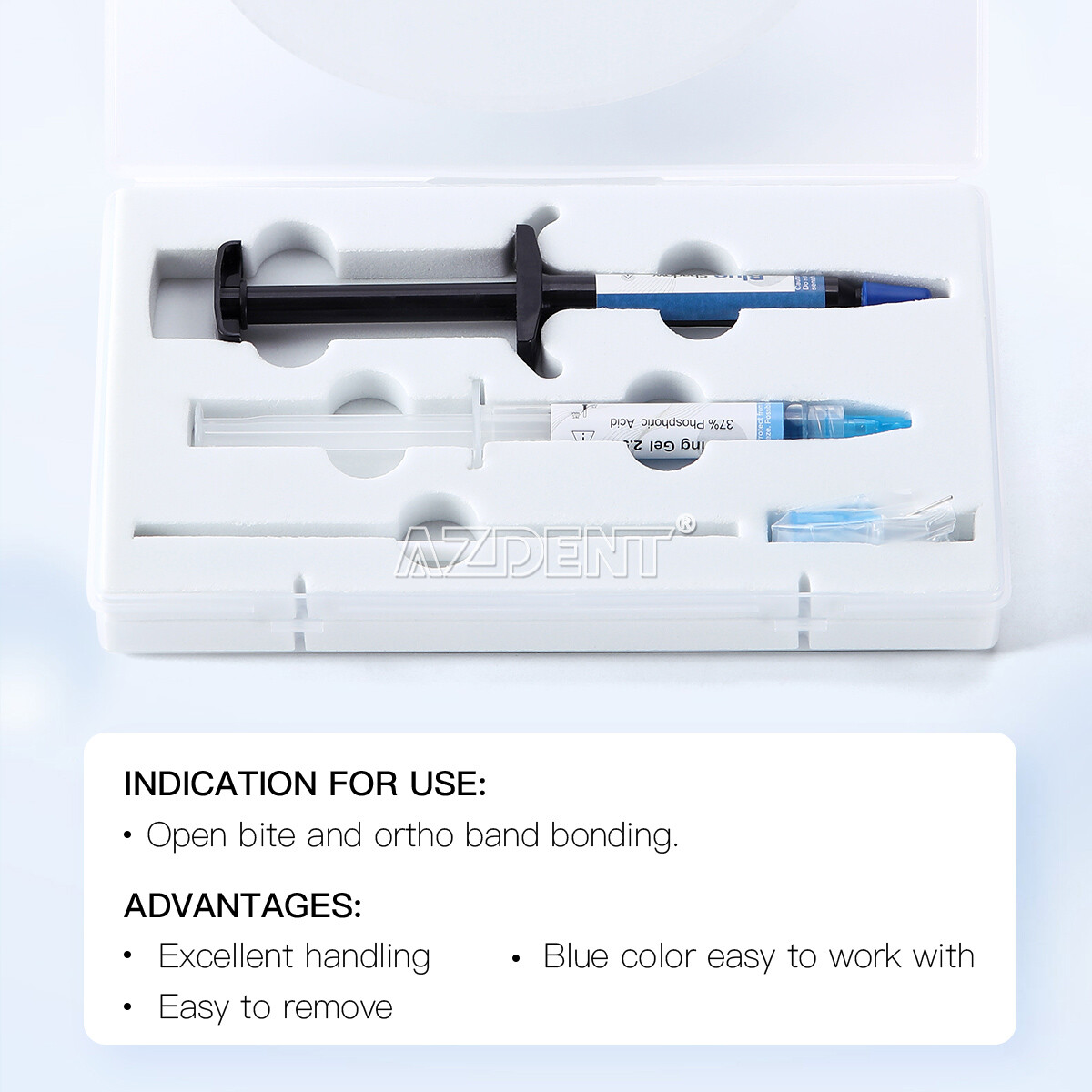 Dental Orthodontic Adhesive Light Cure Band Cement Blue Glue Kit for Brace