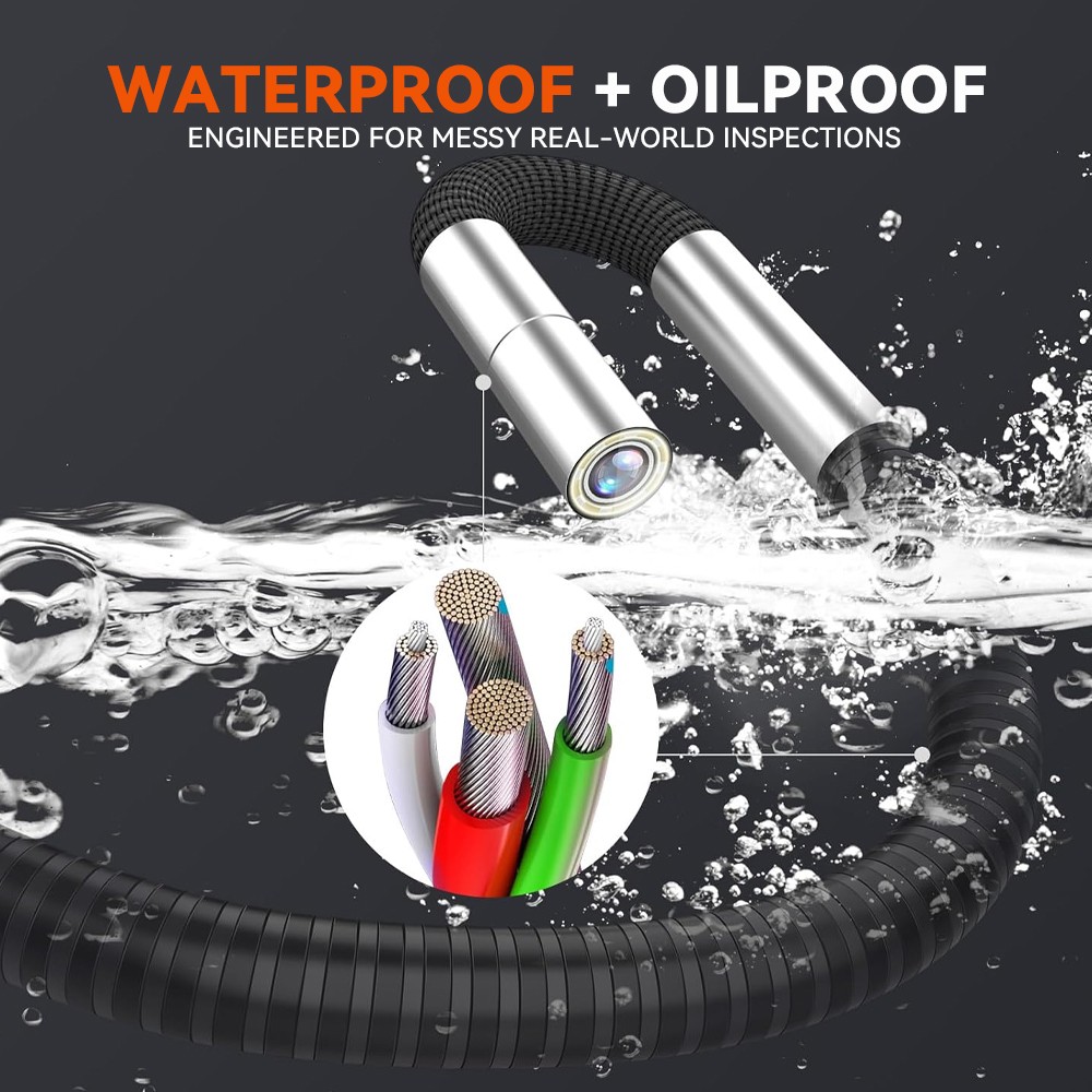 BestPrice! 2-Way 360° Endoscope W/Light Industrial Articulating Borescope Camera