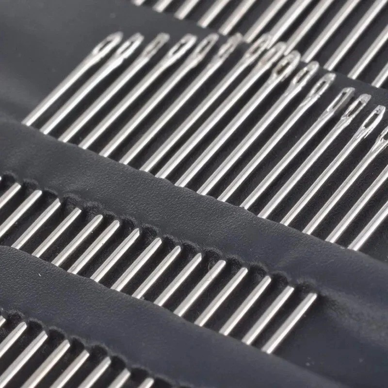 55pcs Big Eye Sewing Needles Stainless Steel Mixed Sizes Embroidery Set