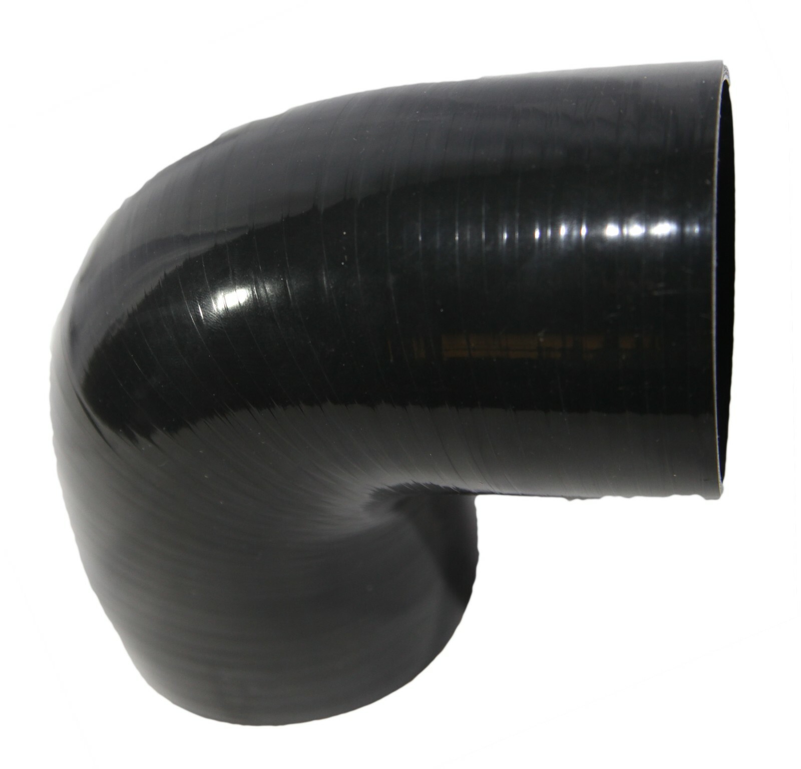 For Reducer 4" to 3.5" 90 DegSilicone hose COUPLER turbo intercooler BLACK+CLAMP