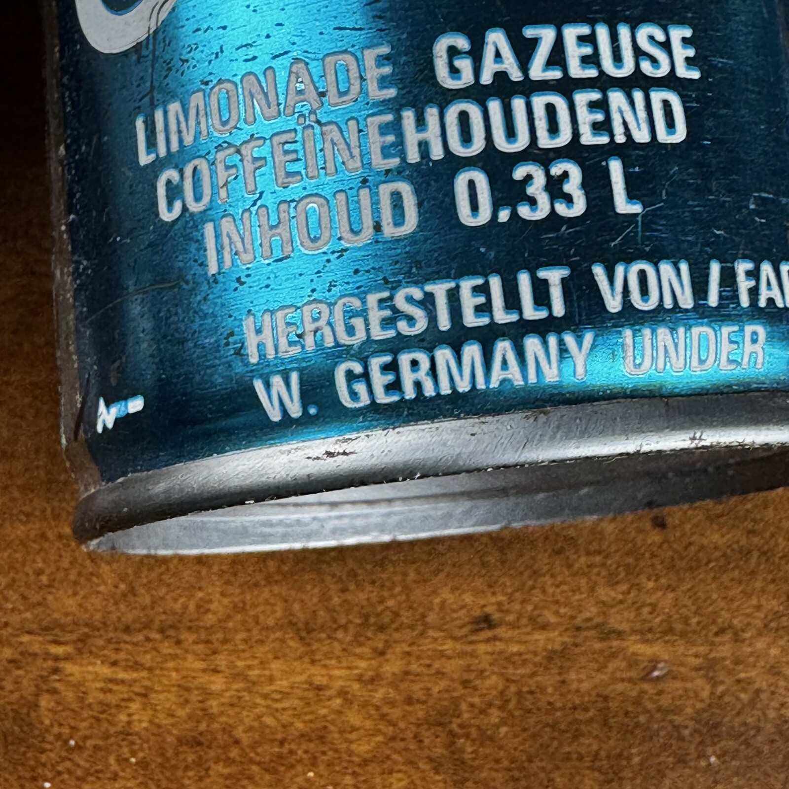 Vintage RC Cola Can Rare Steel Seam Berlin Germany Hergestellt No Top Royal Crwn