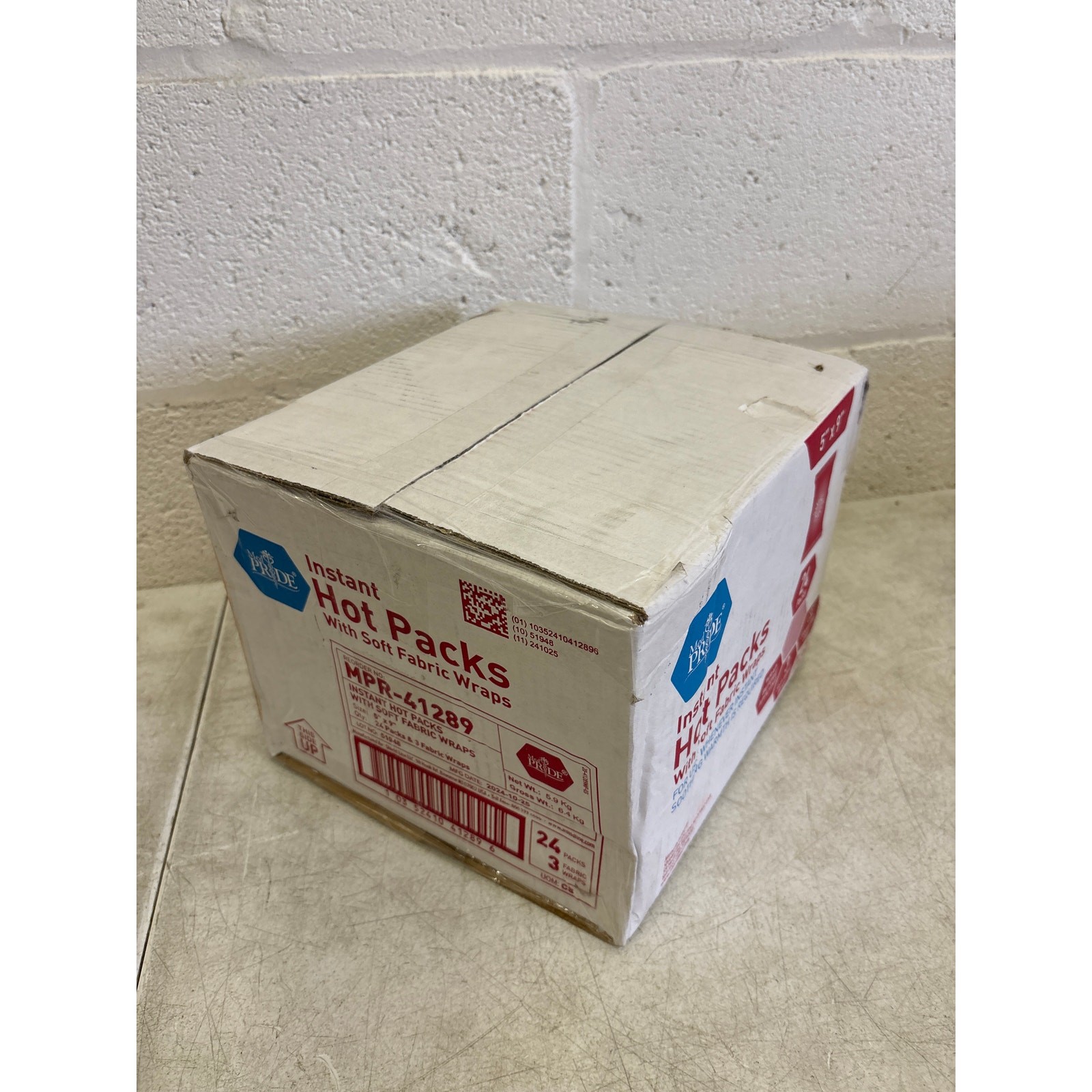 MED PRIDE Instant Hot Packs Disposable, Pain Relief 5"x9" 24-Pack 3 Fabric Wraps