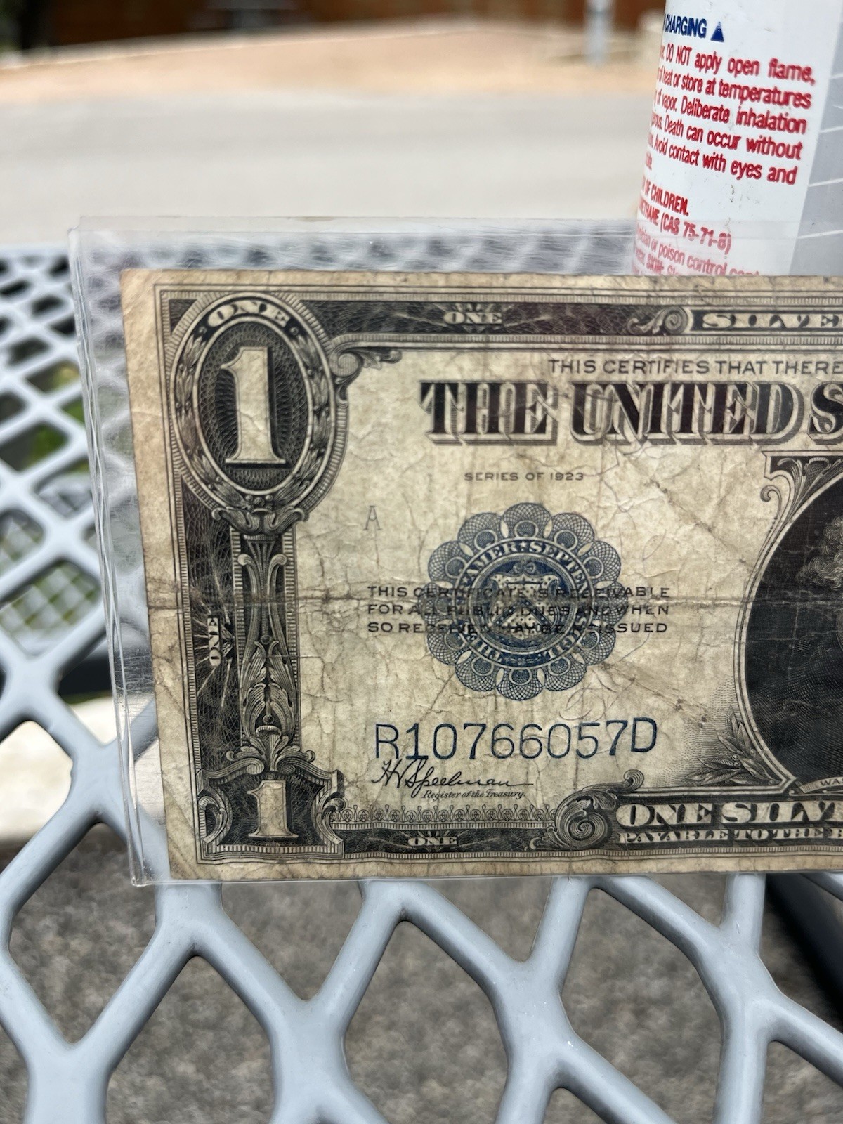 1923 $1 ONE DOLLAR “HORSE BLANKET” SILVER CERTIFICATE LARGE SIZE NOTE Blue Seal