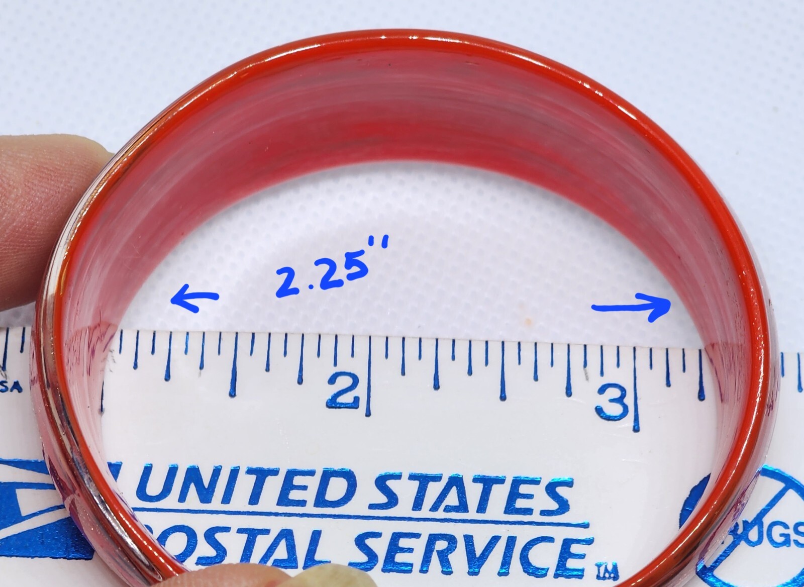 Red Black Beige Glass Cuff Bracelet with Gold Glitter Pre-Owned