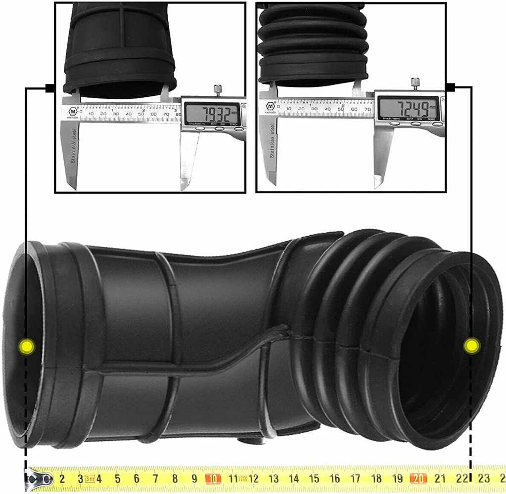 2Pcs Throttle Body Air Intake Boot Hose Fits BMW E46 323i 325i 328i E36 Z3 97-06
