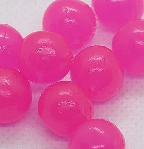 BnR Tackle SBCE10 Soft Beads, 10 mm, Cerise, Neutral Buoyancy, 10/Pack