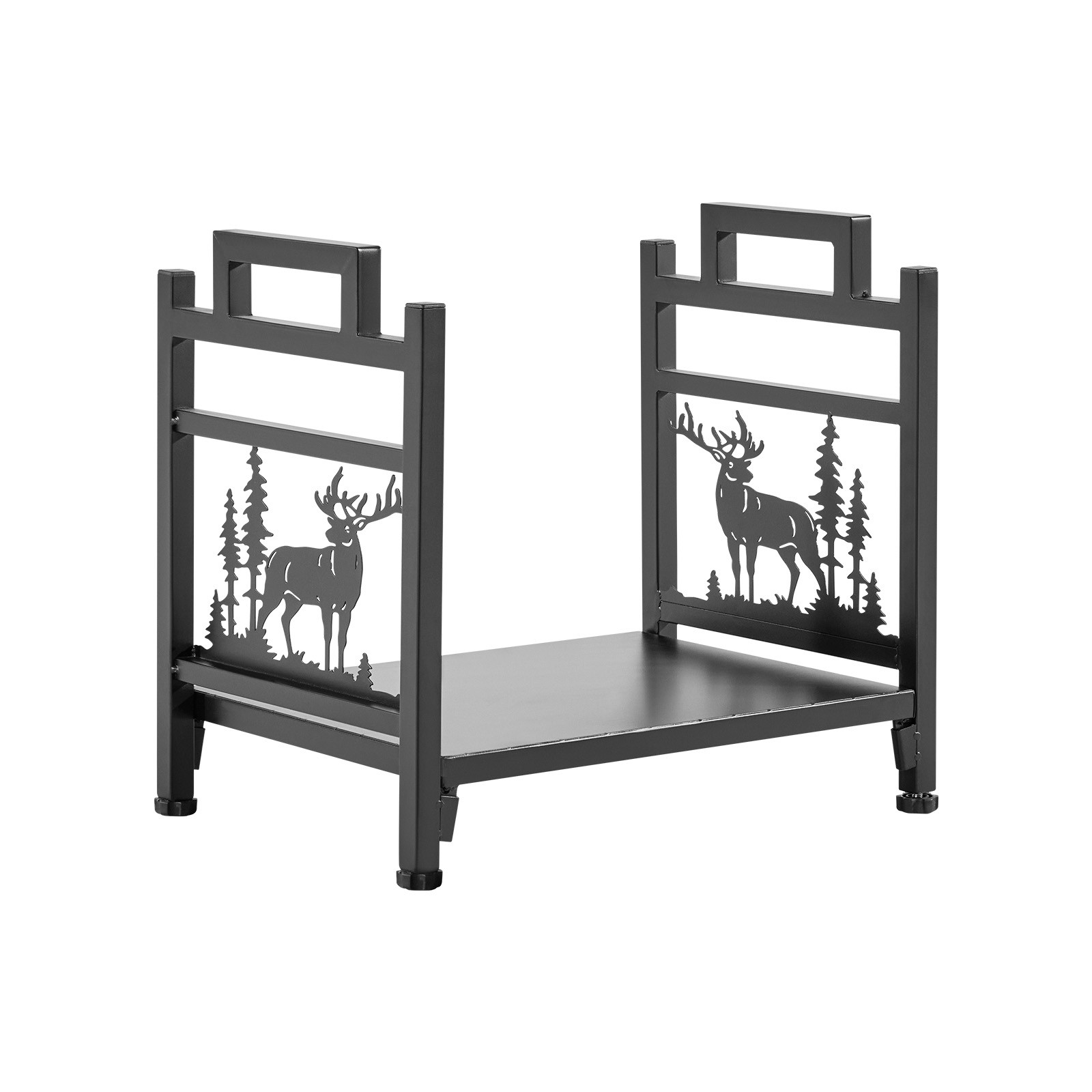 Uimoso Indoor Firewood Rack 1.5 ft Durable Steel Frame Log Holder for Fireplace