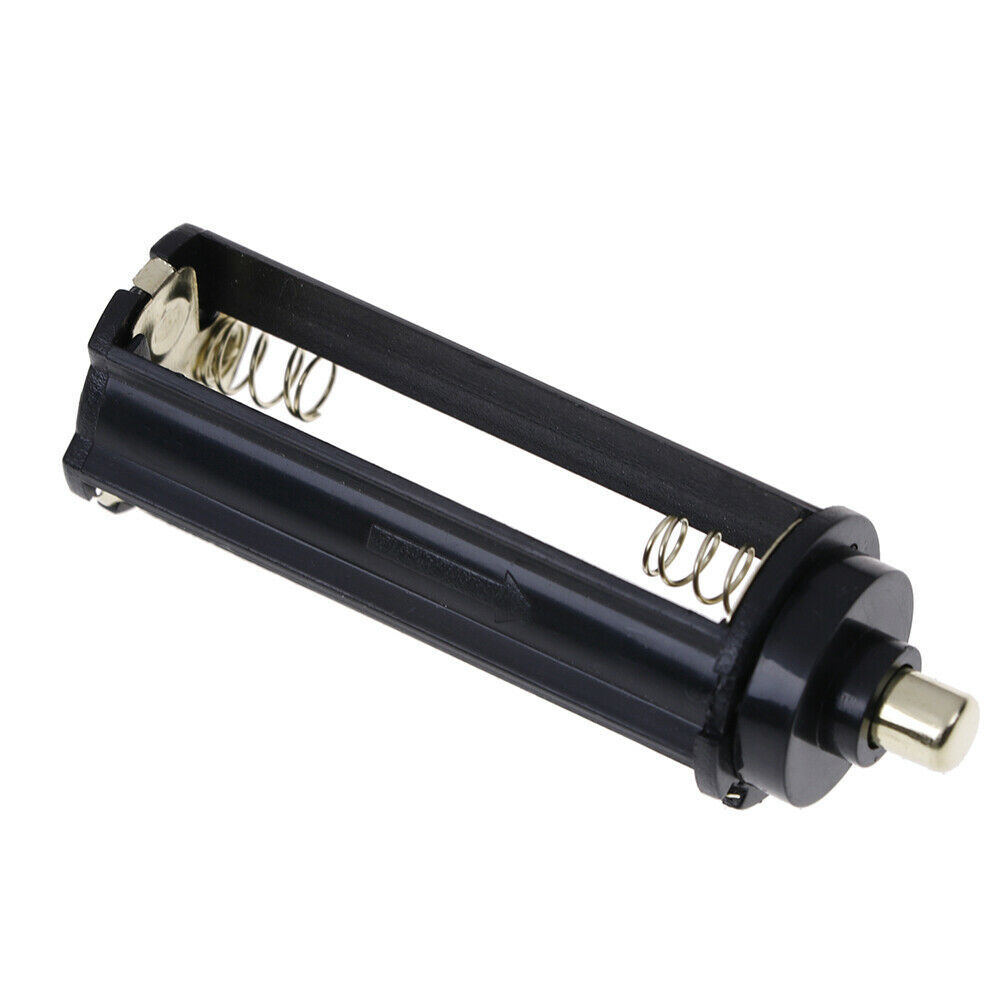 2x 3-AAA Battery Holder Case Plastic 18650 Spring Flashlight Round Circular 7/8"