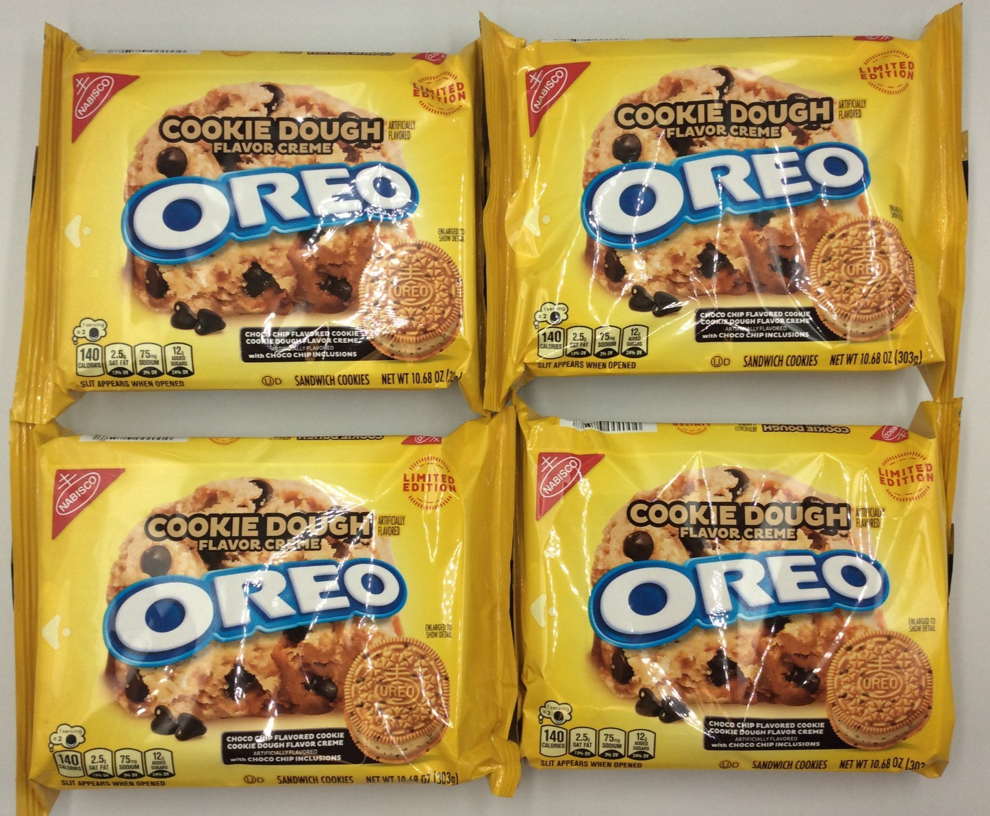 OREO Cookie Dough Creme Sandwich Cookies, Limited Edition, 10.68 oz🔥PACK OF 4🔥