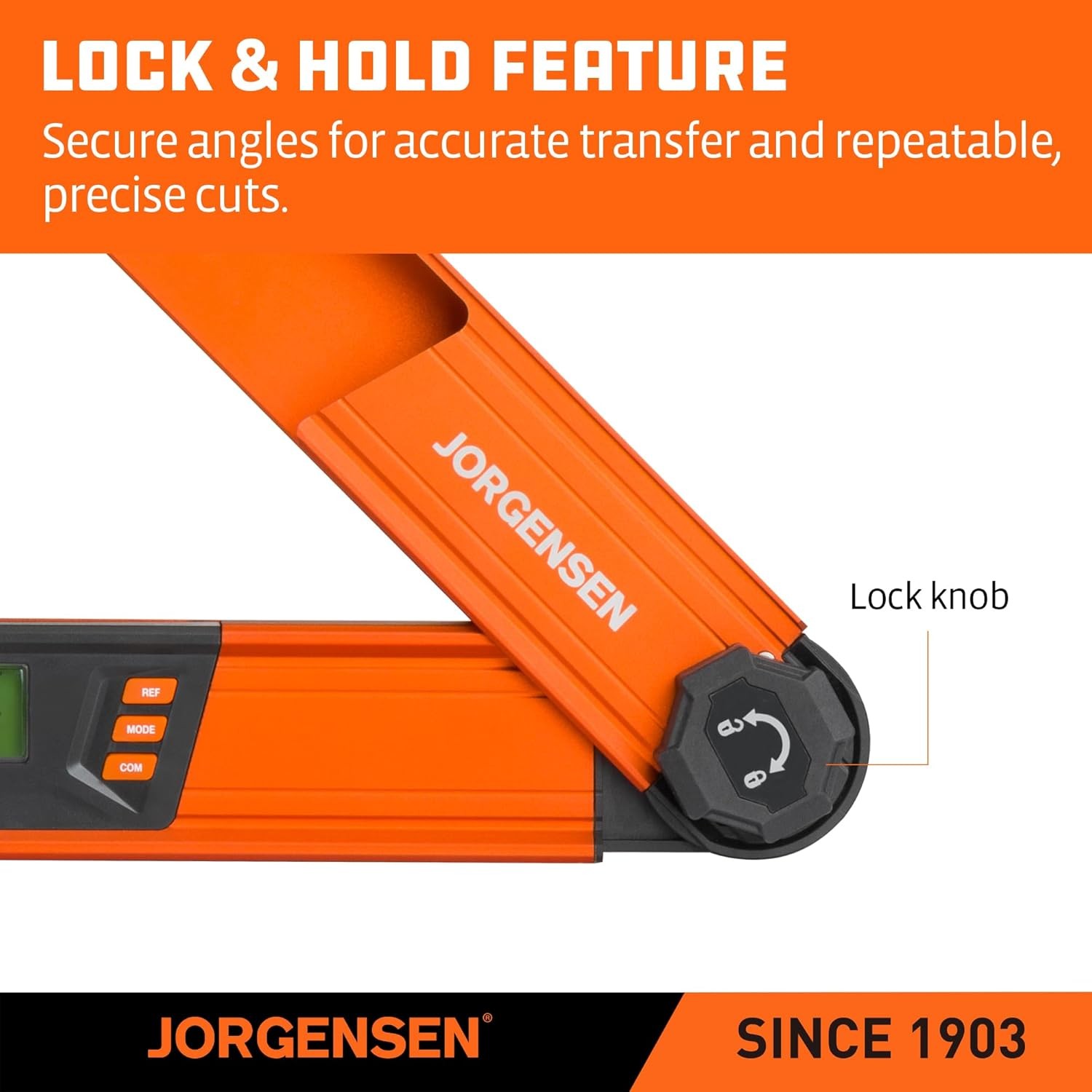 JORGENSEN Digital Multi Angle Finder Tool w/Backlit LCD Protractor Digital Level