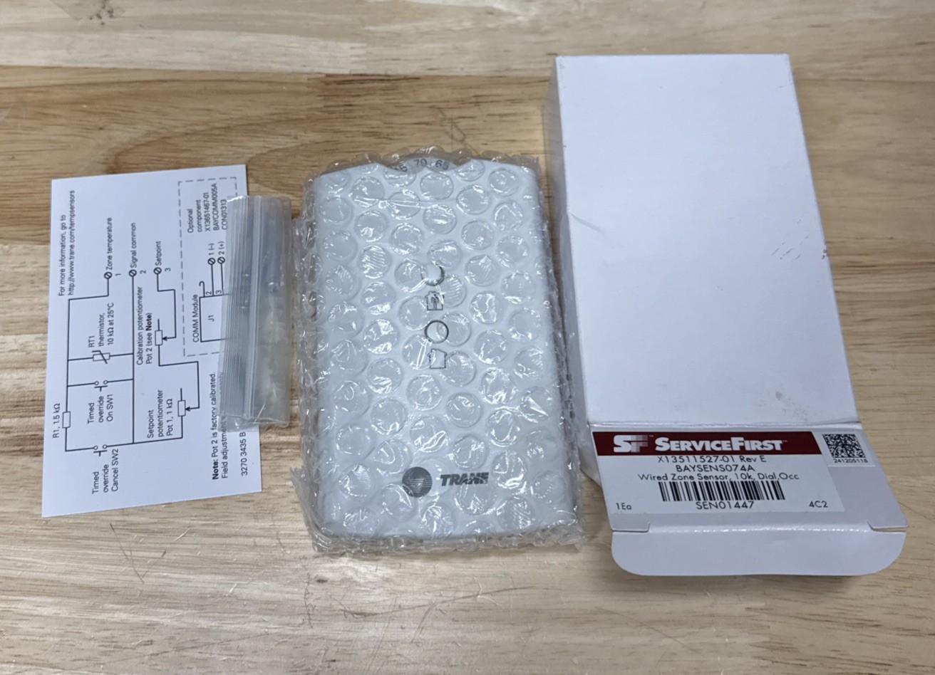 Trane OEM 10K Wired Zone Sensor SEN01447 SEN-1447 X13511527-01 X1351152701