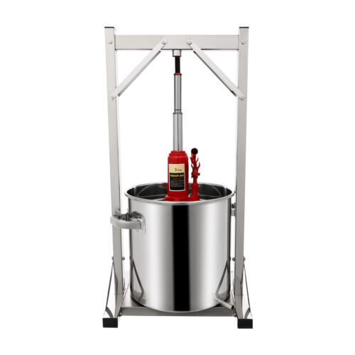 5.8Gal Fruit Wine Press, Manual Stainless Steel Cider Press with Hydraulic Jack