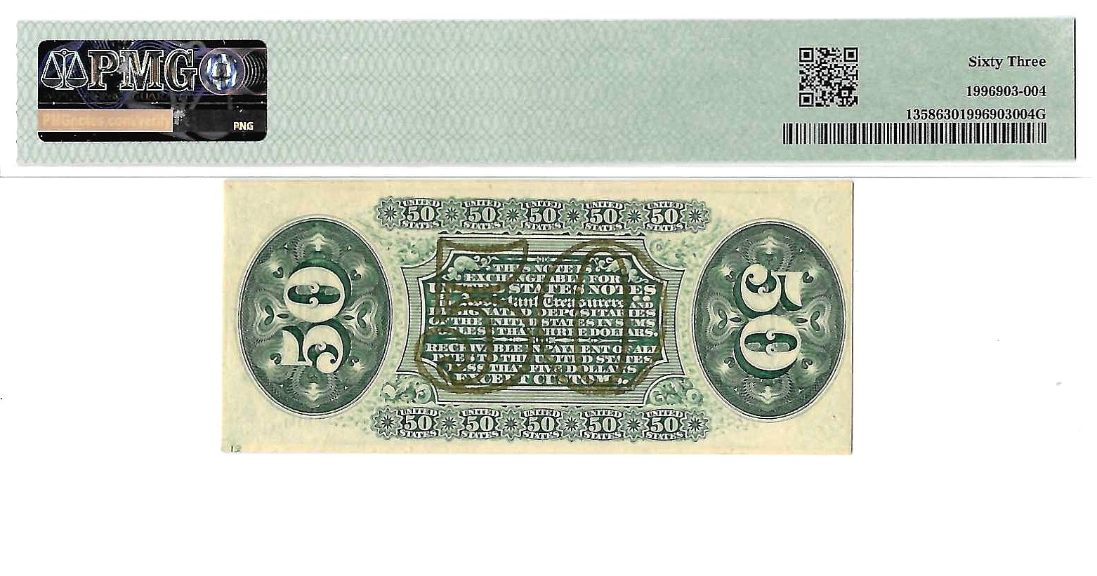 50 Cents Third Issue Fractional Currency Fr. 1358 PMG Choice UNC 63