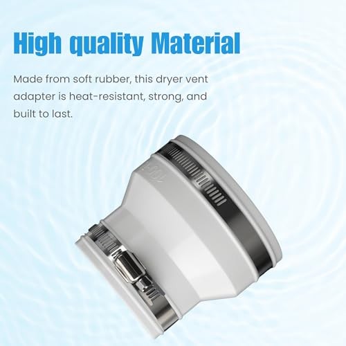 Round to Round Dryer Duct Adapter Recessed Hose Connector with Stainless Steel