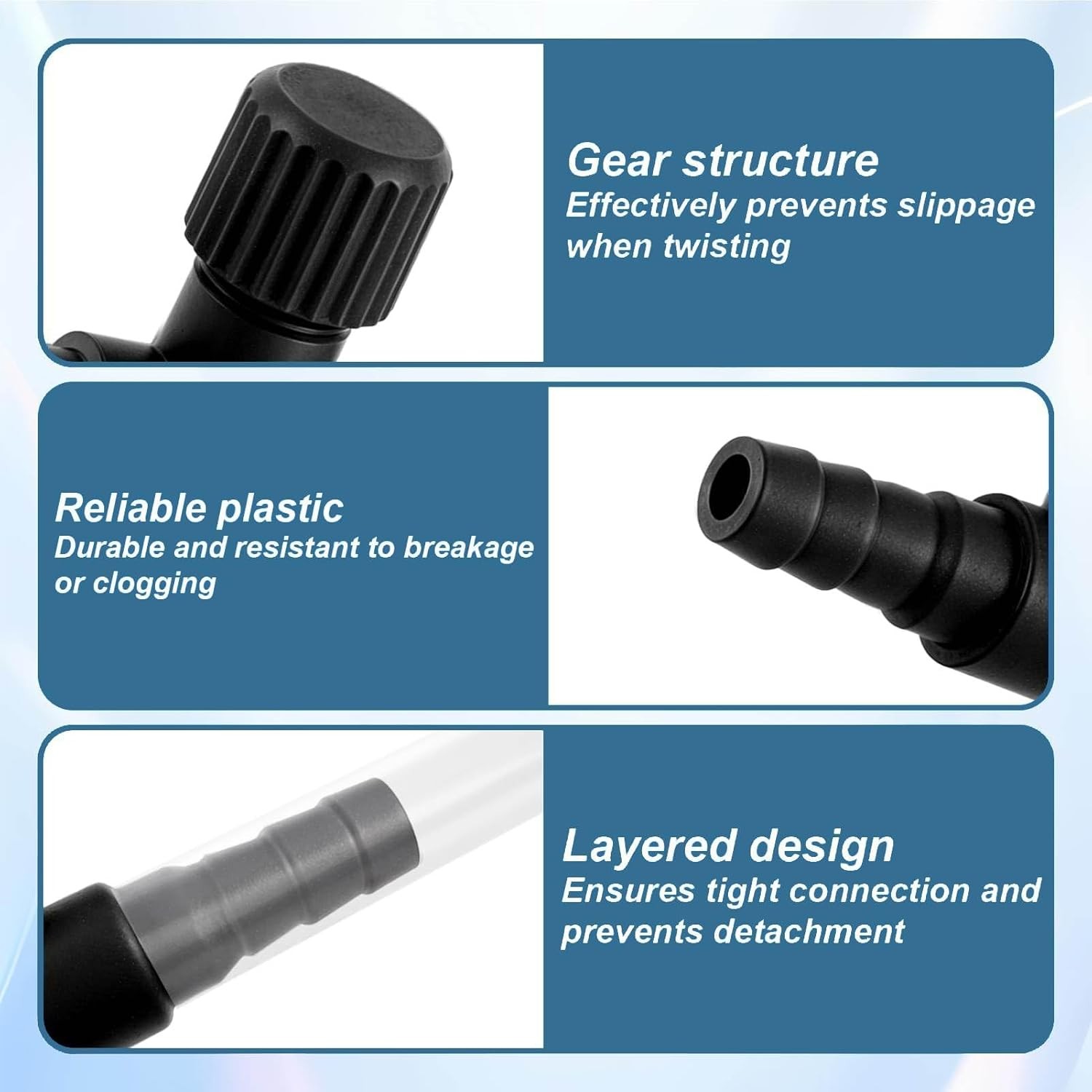 Aquarium Air Valve - 12 PCS Black 3/16" T Shaped for Airline Small,