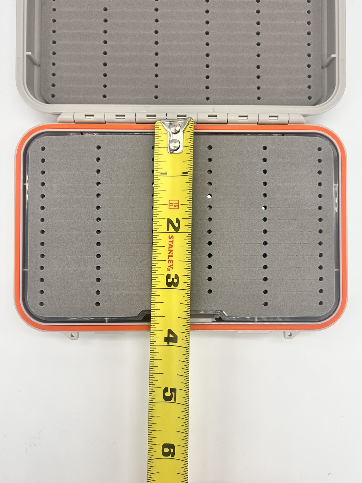 Large Waterproof Fly Box Swing Leaf Slot Foam holds Hundreds flies 5.75x 4x 1.7