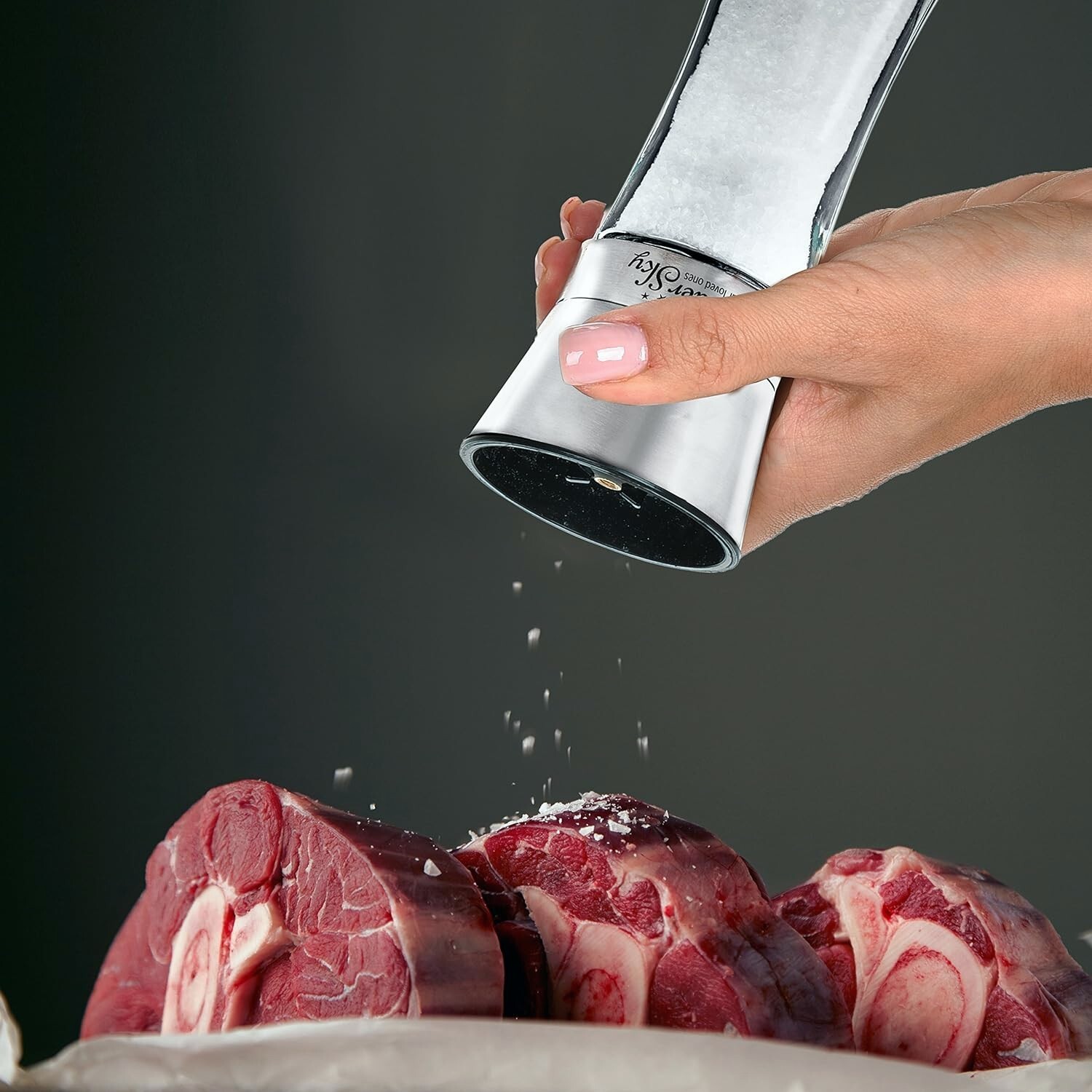 Salt and Pepper Grinder Set Refillable Pepper Mill Salt Grinder (3 Pack)