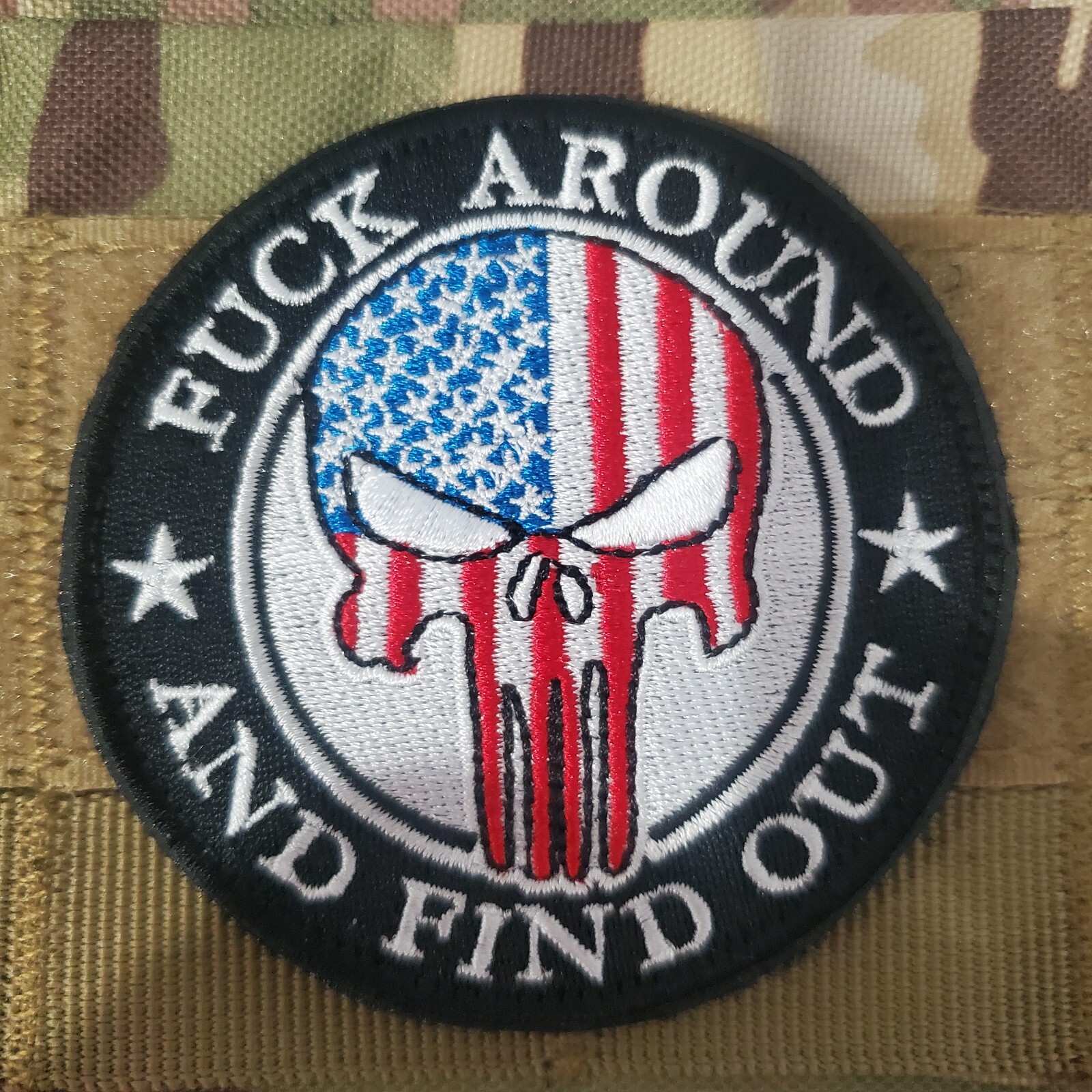 FAFO PUNISHER Sarcastic Tactical Morale Patch Hook and Loop