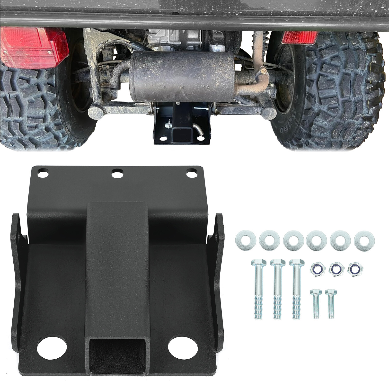 For 2" Receiver Kawasaki Mule 600/610/SX 07-23 Rear Trailer Hitch Mount Bracket