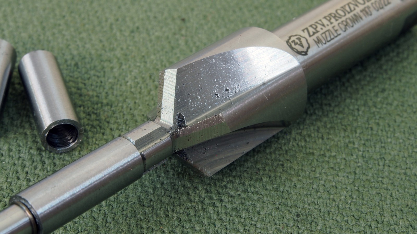 Muzzle Crowning tool, Cuts perfect 110 degree angle 22cal, 223 pilots