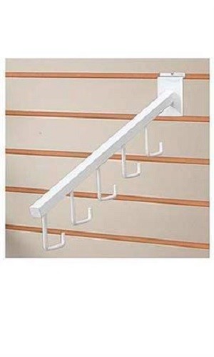 10 White J Hooks Slatwall Peg Hook Slat Wall Retail Display Waterfall